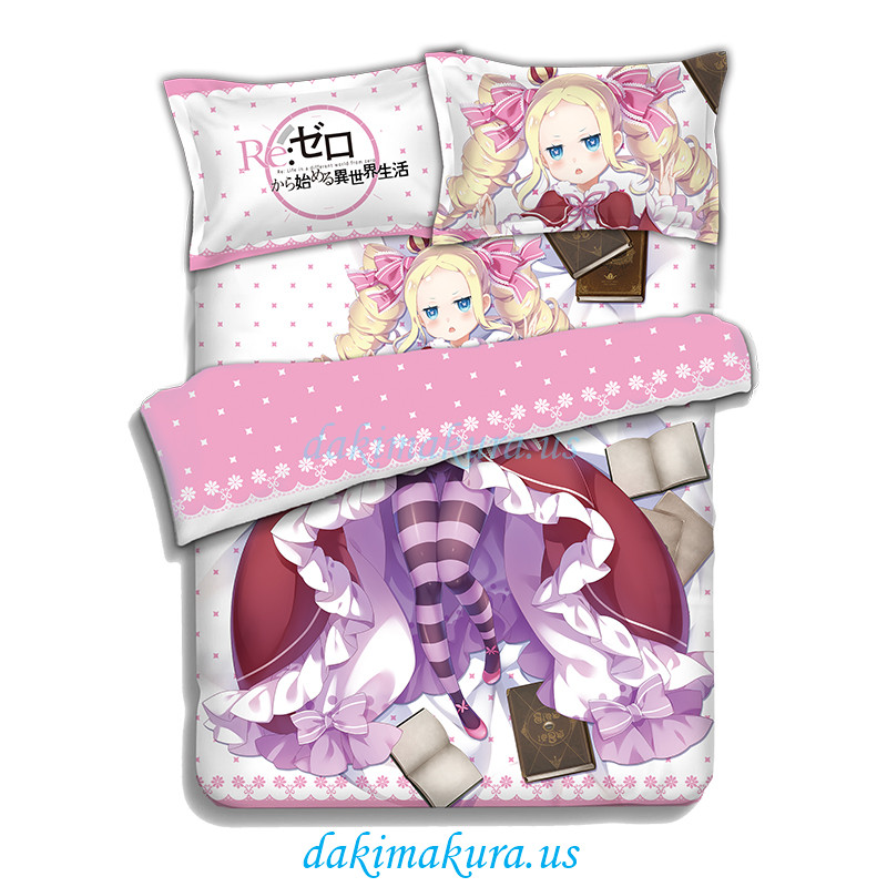 Beatrice - Re Zero Japanese Anime Bed Blanket Duvet Cover with Pillow Covers